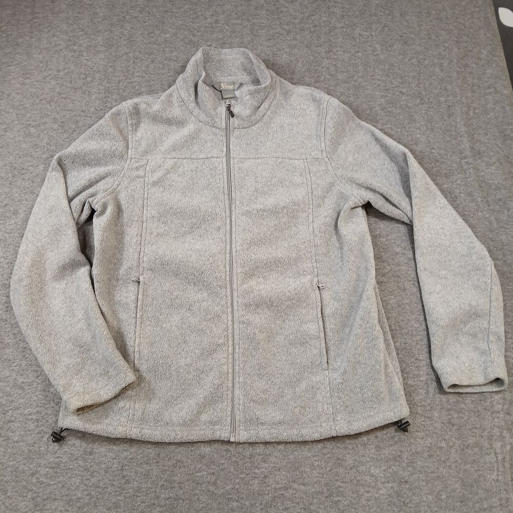 Natural Reflections Bass Pro Women's Gray Fleece Full Zip Jacket Size L